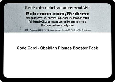 Code Card - Obsidian Flames Booster Pack