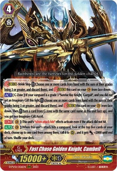 Fast Chase Golden Knight, Cambell