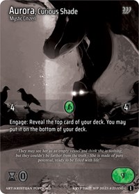 Aurora, Curious Shade (Cosmo Foil) - Kryptik TCG Wicked Prophecy [Wave 1] (eBay Gen Con Exclusive) trading card