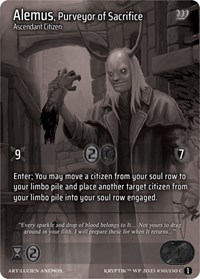 Alemus, Purveyor of Sacrifice (Cosmo Foil)