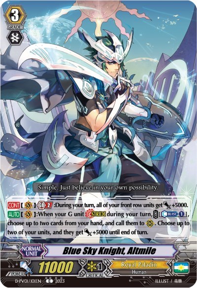 Blue Sky Knight, Altmile