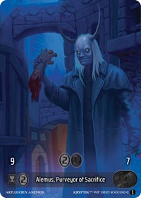 Alemus, Purveyor of Sacrifice (Box Topper) (Glass Foil)