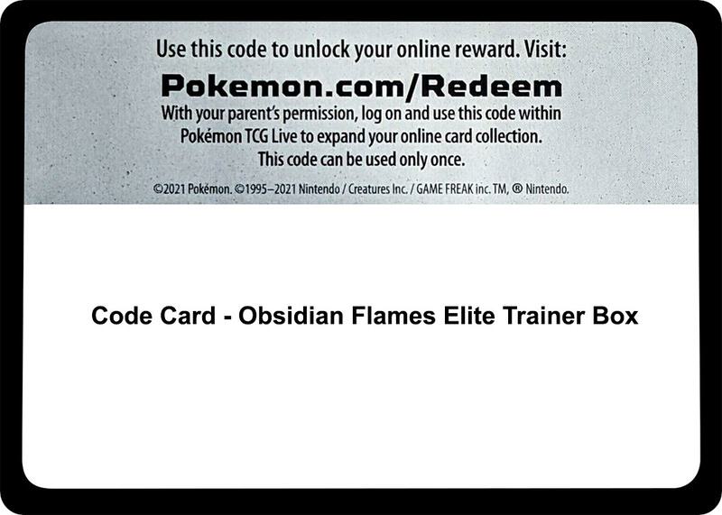 Code Card - Obsidian Flames Elite Trainer Box  from SV03: Obsidian Flames