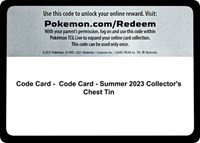 Code Card - Summer 2023 Collector's Chest Tin from SWSH05: Battle Styles Pokemon card image