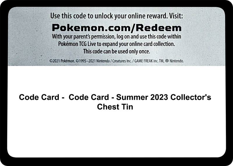 Code Card - Summer 2023 Collector's Chest Tin  from SWSH05: Battle Styles