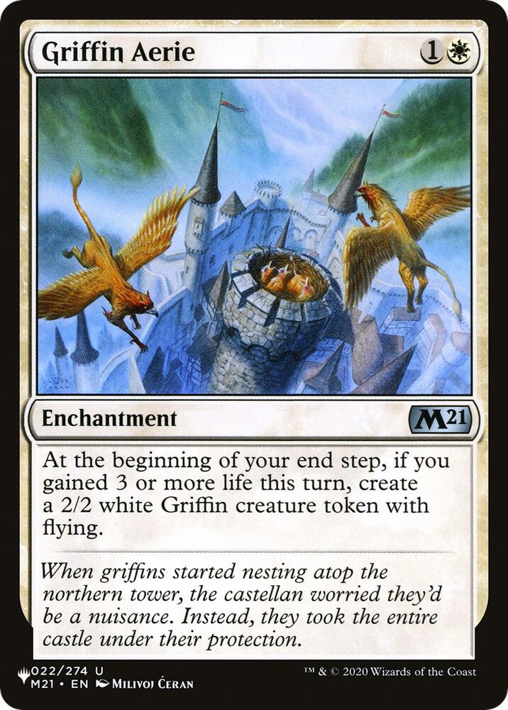 Griffin Aerie #M21-22 — The List