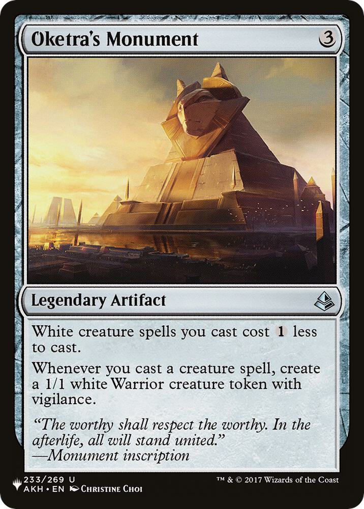 Oketra's Monument #AKH-233 — The List