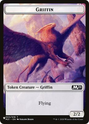 Griffin // Ajani's Pridemate Double-sided Token 3 // 1 – The List Reprints (Token)