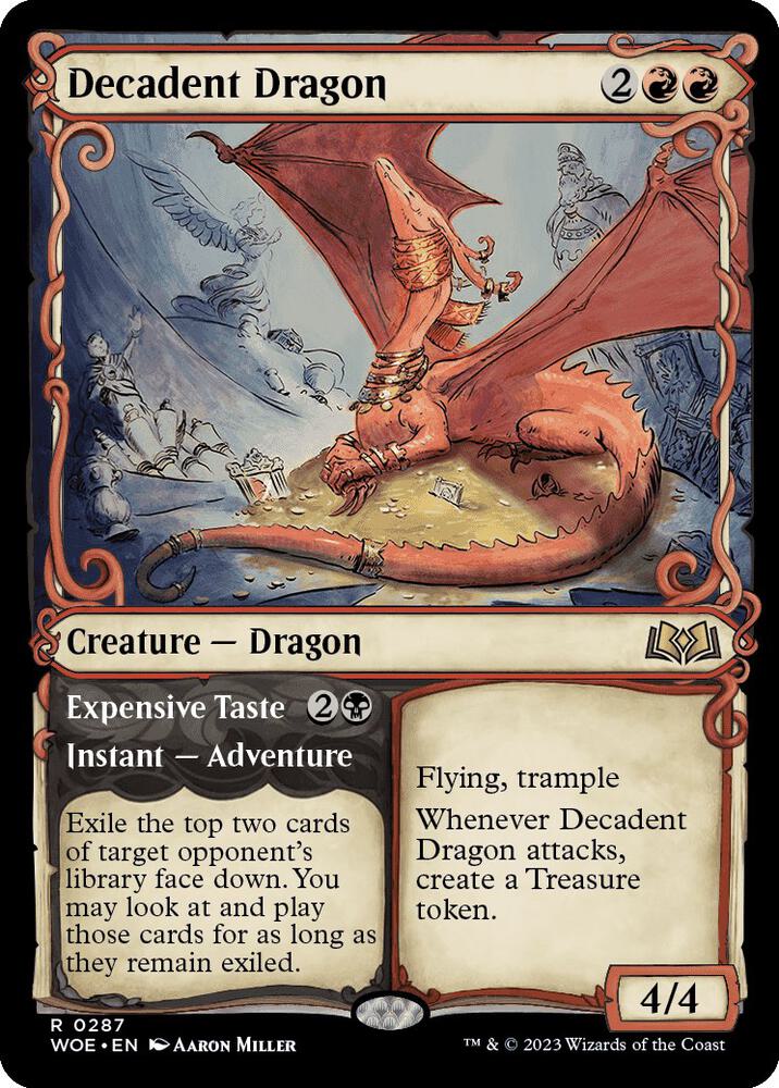 Decadent Dragon Showcase Wilds Of Eldraine Magic The Gathering 