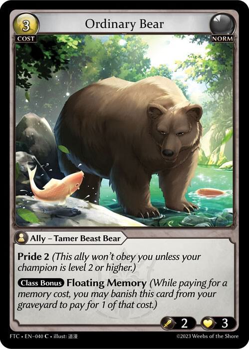 Ordinary Bear - Fractured Crown - Grand Archive TCG - TCGplayer.com