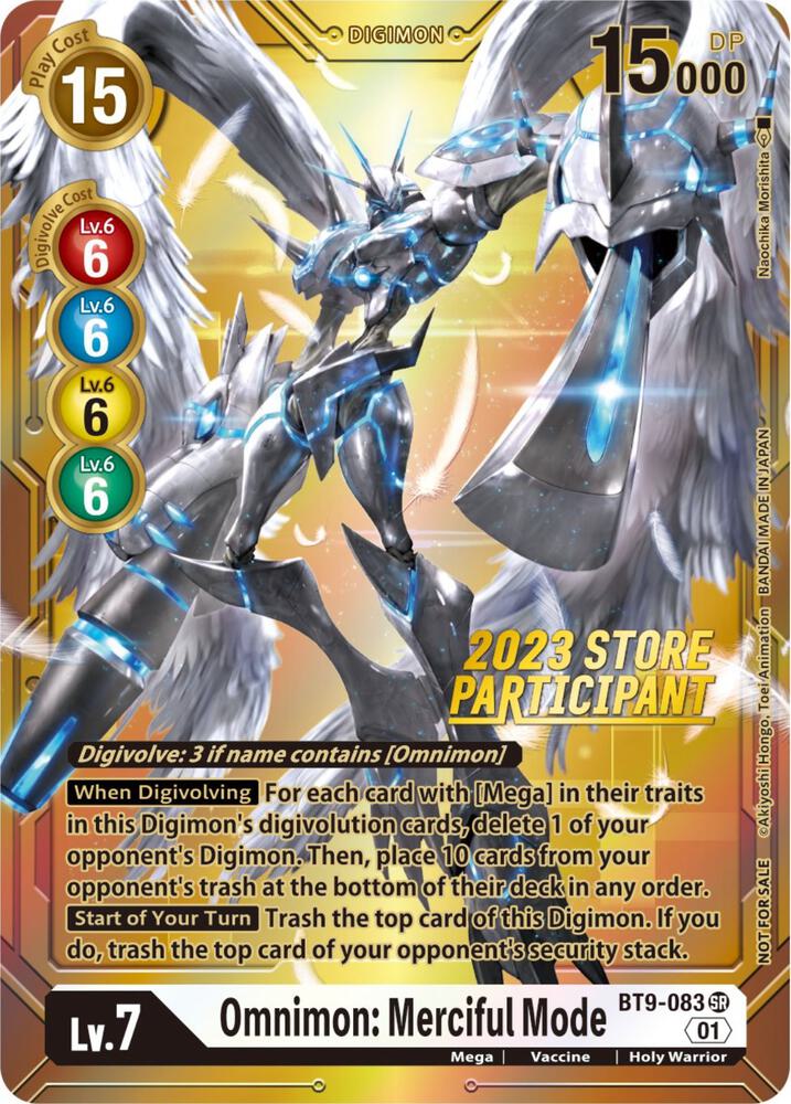 Omnimon Merciful Mode 2023 Store Participant digimon card