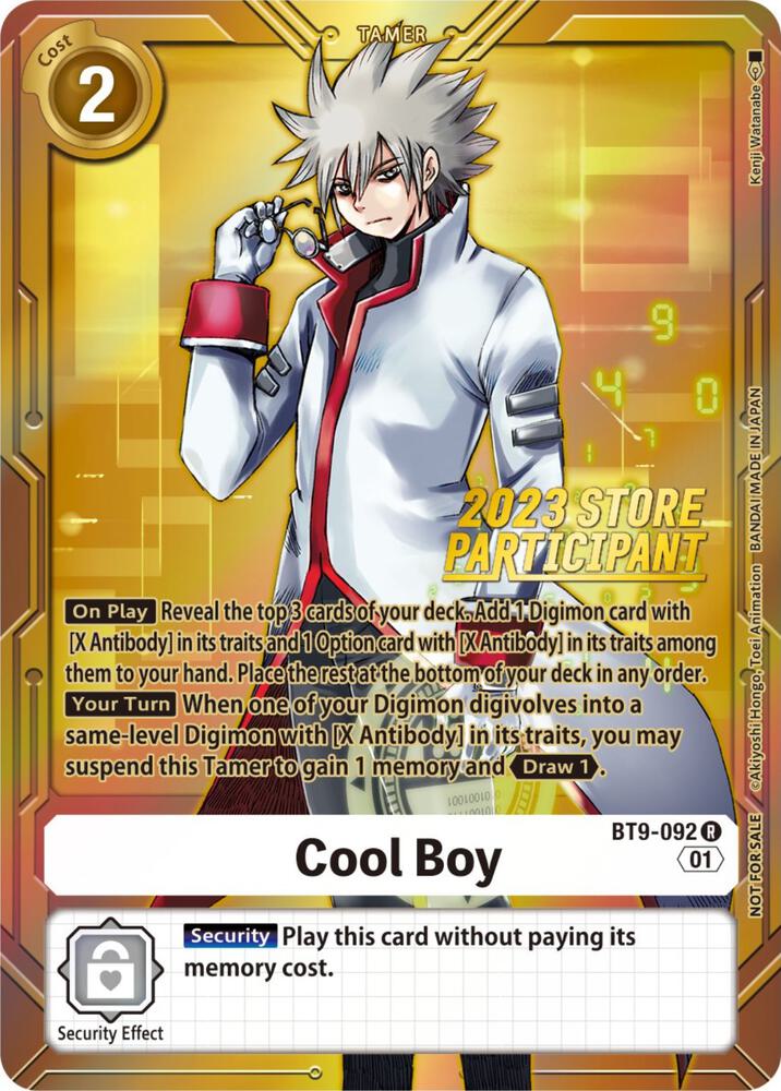 Cool Boy (2023 Store Participant) - X Record - Digimon Card