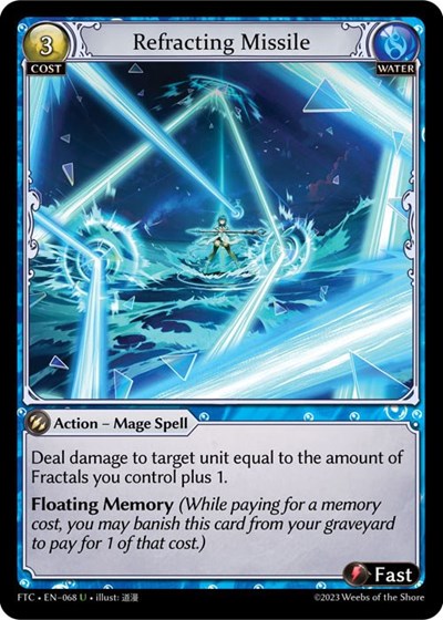 Refracting Missile — Foil Fractured Crown Uncommon Grand Archive card — value and price