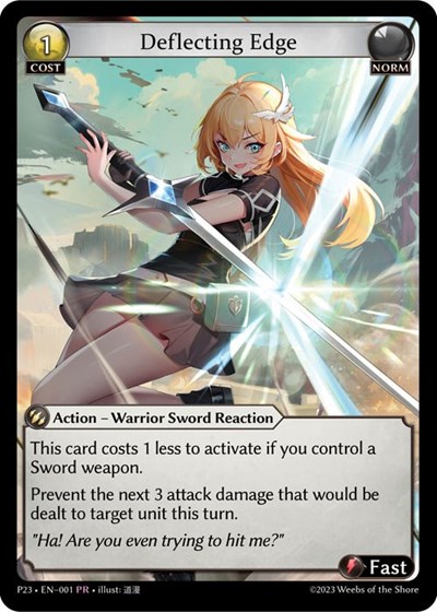 Deflecting Edge Promotional Cards Promo Grand Archive card — value and price