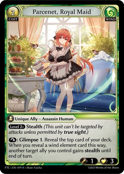 Parcenet, Royal Maid card
