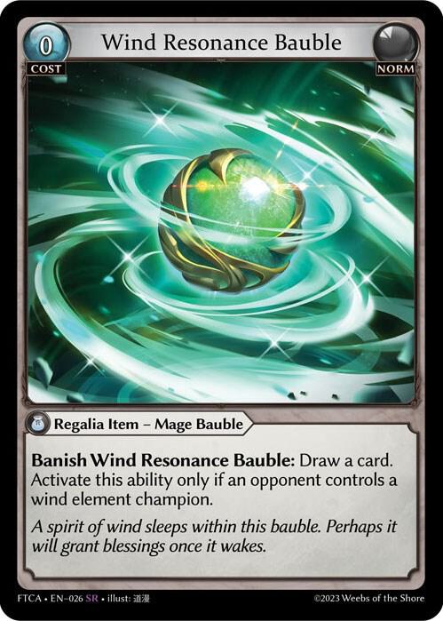 Wind Resonance Bauble - Fractured Crown - Grand Archive TCG