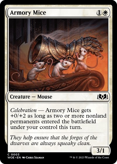 Armory Mice from WOE #3, Magic: The Gathering card