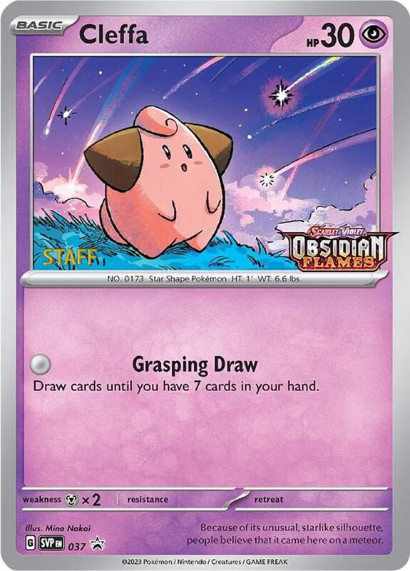 Cleffa - 037 (Prerelease) [Staff] 037 from SV: Scarlet & Violet Promo Cards