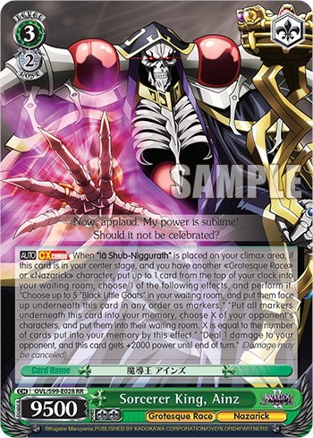 Sorcerer King, Ainz Nazarick: Tomb of the Undead Vol.2 Double Rare Weiss Schwarz card — value and price