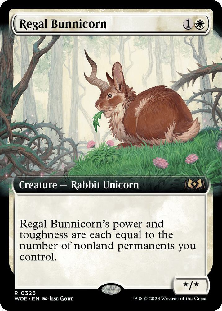 Regal Bunnicorn (Extended Art) - Wilds of Eldraine - Magic: The ...