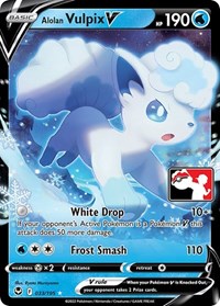 Alolan Vulpix V #033/195 from Prize Pack Series Cards Pokemon card image