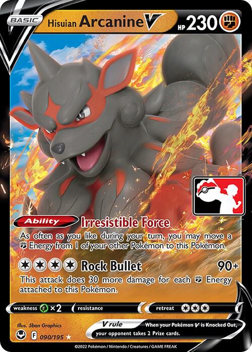 Hisuian Arcanine V 090/195 from Prize Pack Series Cards