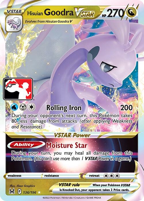 Hisuian Goodra VSTAR 136/196 from Prize Pack Series Cards