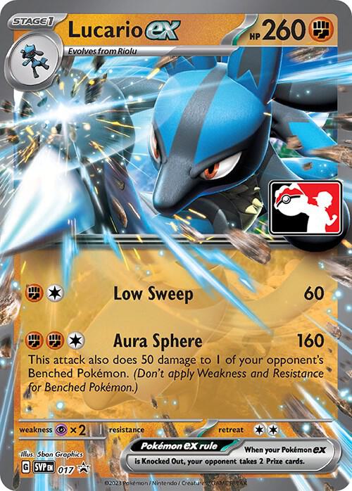 Lucario ex 017 from Prize Pack Series Cards