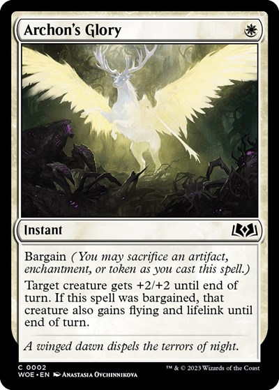 Archon's Glory from WOE #2, Magic: The Gathering card