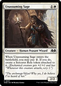 Unassuming Sage - Wilds of Eldraine - Magic: The Gathering card