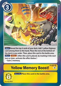 Yellow Memory Boost! (Resurgence Booster Reprint) - Resurgence Booster - Digimon card