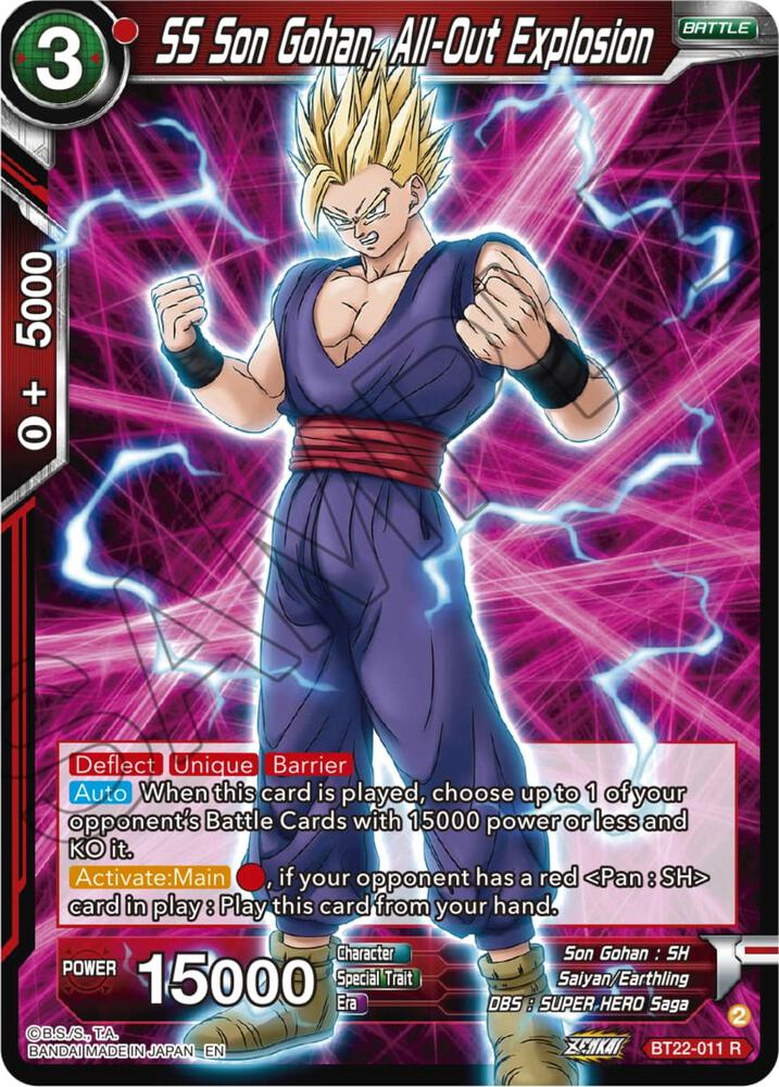 SS Son Gohan, All-Out Explosion - Critical Blow - Dragon Ball
