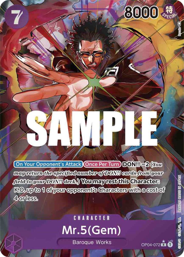 Mr5 Gem Alternate Art onepiece card