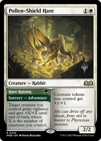 Pollen-Shield Hare - Promo Pack: Wilds of Eldraine - Magic: The Gathering card