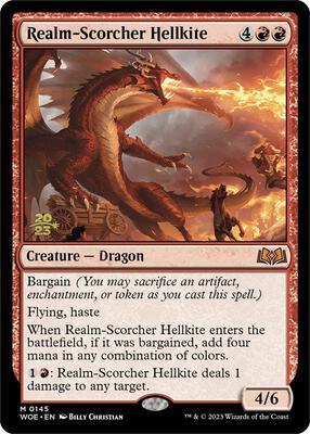 Realm-Scorcher Hellkite #145 – Prerelease Cards (Mythic)