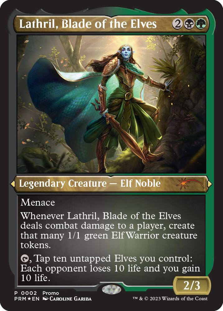 Lathril, Blade of the Elves (Foil Etched) Media Promos Magic The Gathering