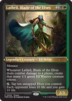 マジック：ザ・ギャザリング Lathril, Blade of the Elves Mana foil NM Lathril, Blade of the Elves (Borderless) (Mana Foil
