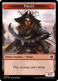 Pirate // Human Soldier Double-Sided Token - Commander: Wilds of Eldraine - Magic: The Gathering card
