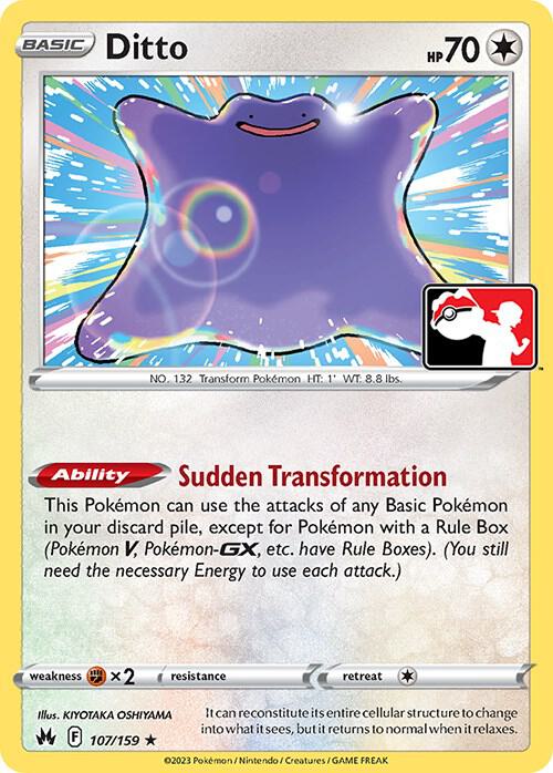 Ditto 107/159 from Prize Pack Series Cards