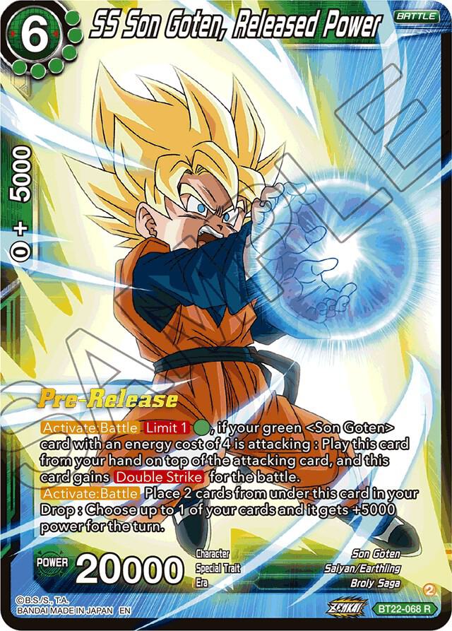 SS Son Goten, Released Power #BT22-068 — Critical Blow Pre-Release Cards