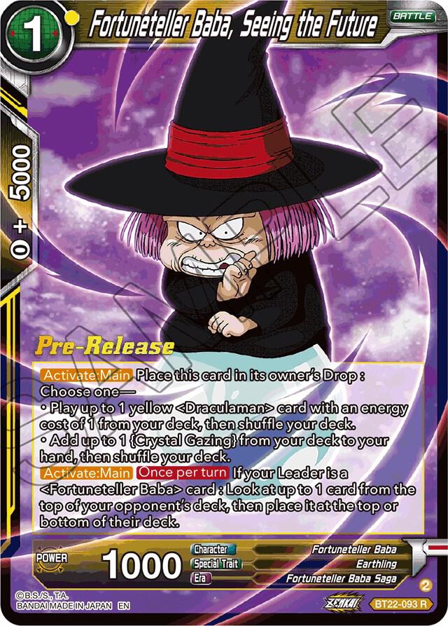 Fortuneteller Baba, Seeing the Future #BT22-093 — Critical Blow Pre-Release Cards
