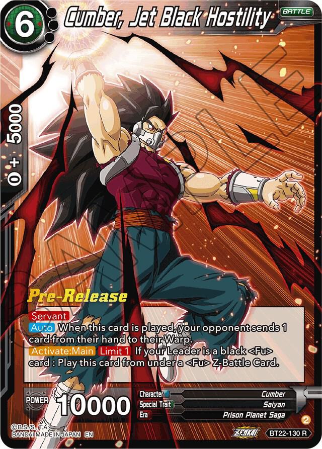 Cumber, Jet Black Hostility #BT22-130 — Critical Blow Pre-Release Cards