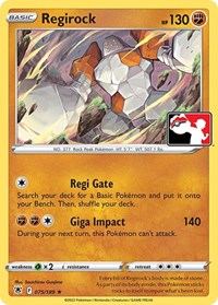 Regirock #075/189 from Prize Pack Series Cards Pokemon card image