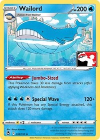 Wailord #038/195 from Prize Pack Series Cards Pokemon card image