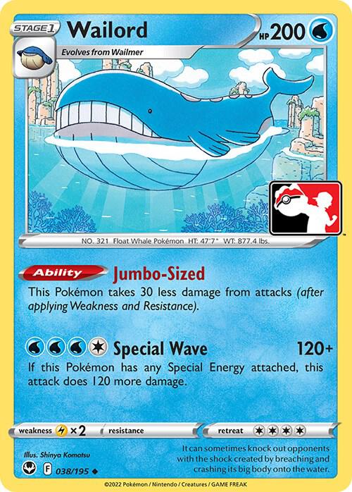 Wailord 038/195 from Prize Pack Series Cards