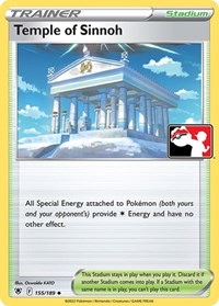 Temple of Sinnoh #155/189 from Prize Pack Series Cards Pokemon card image