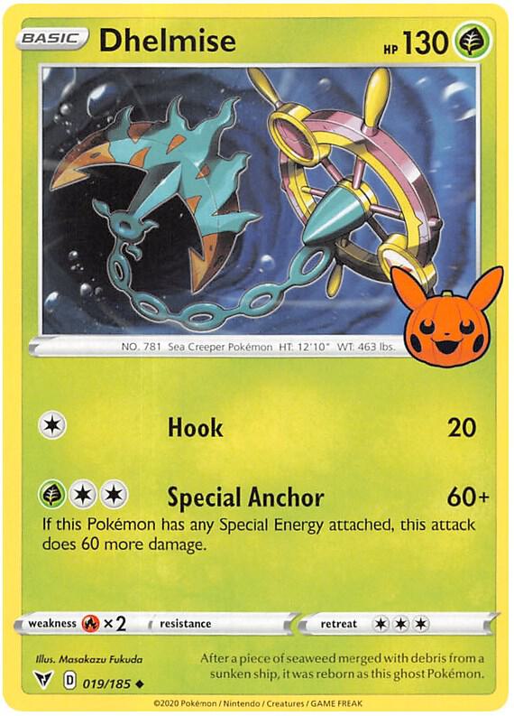 Dhelmise 019/185 from Trick or Trade BOOster Bundle 2023