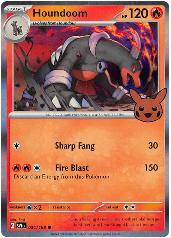 Houndoom 034/198 from Trick or Trade BOOster Bundle 2023