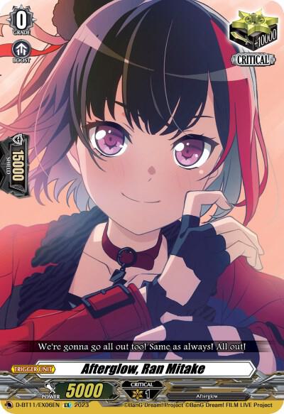 Afterglow, Ran Mitake - D-BT11: Clash of the Heroes - Cardfight