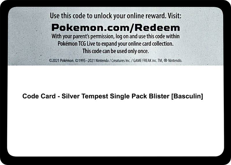 Code Card - Silver Tempest Single Pack Blister [Basculin]  from SWSH12: Silver Tempest